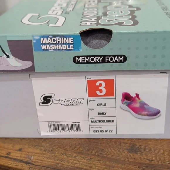 Girls Sketchers Shoes Sizes 2 & 3 Multicolor Step-In Sneakers NWT - Picture 7 of 7
